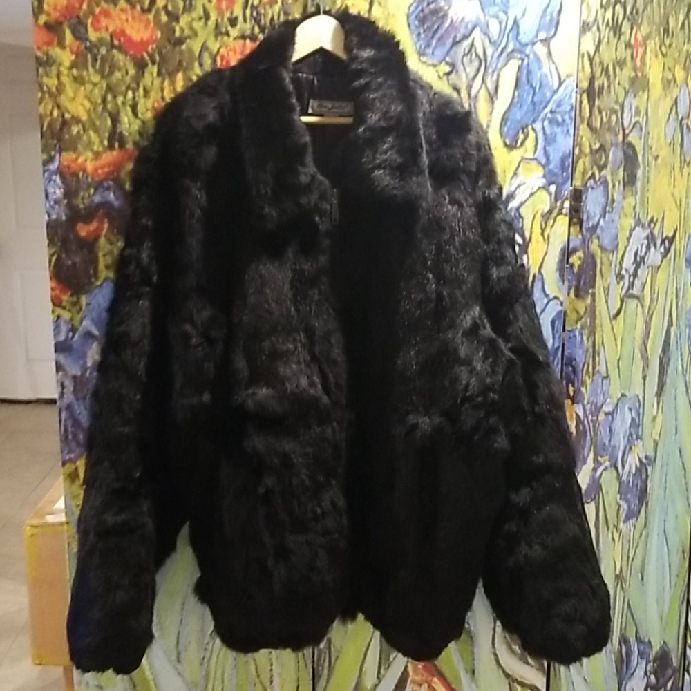 Mens Black Mink Jacket